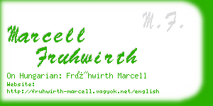 marcell fruhwirth business card